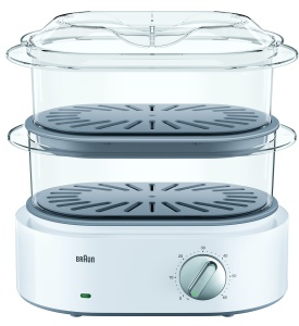 Steamer Braun FS 5100, alb, usor de utilizat, cu manere antiderapante