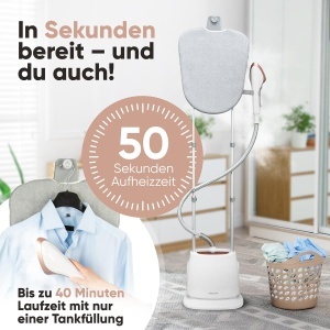 Steamer pentru haine ProfiCare PC TDC 3128, 1580W, rezervor 1.5L, 40 min utilizare - Img 3