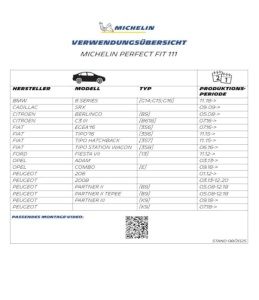 Stergatoare auto MICHELIN Perfect Fit 111 650400mm montaj simplu silentioase - Img 2