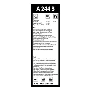 Stergatoare parbriz BOSCH A244S, set 2 bucati, 625mm si 550mm - Img 3