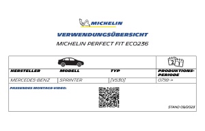 Stergatoare parbriz MICHELIN Perfect Fit 236, Mercedes Benz Sprinter, 650600mm, montaj simplu - Img 2