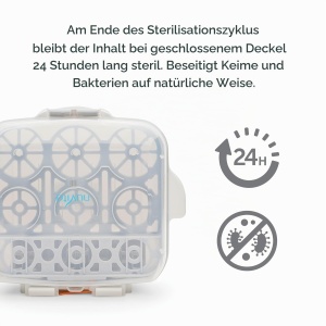Sterilizator cu microunde Nuvita 1085 pentru 3 biberoane, design compact - Img 5