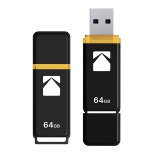 Stick USB KODAK K100 64 GB USB 3.0 Negru, Galben - Img 1