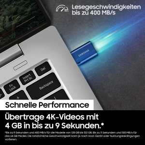Stick USB Samsung MUF-512DAAPC, 512 GB, 400 MBs, Albastru - Img 5