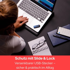Stick USB Verbatim Store n Go V3 MAX 128GB, USB 3.2, AlbastruNegru - Img 3