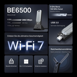 Stick Wi-Fi TP-Link Archer TBE400UH, Tri-Band, 2880 Mbps, USB 3.0 - Img 4