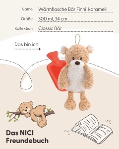 Sticla cu apa calda NICI Finni 300ml 34cm - caramel - Img 5