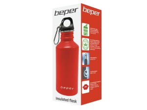 Sticla de apa Beper C102BOT002 500 ml cu carabina, Rosu - Img 8