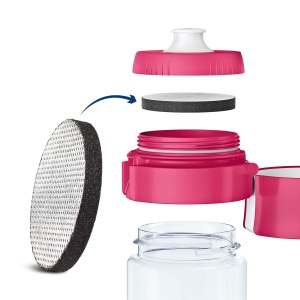 Sticla de Apa cu Filtru BRITA fillgo Vital, 0.6L, Roz, BPA-free - Img 3