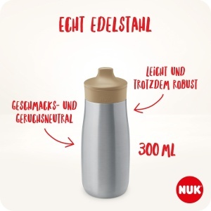Sticla de apa NUK Mini-Me, 300 ml, din otel inoxidabil, culoare lila - Img 5