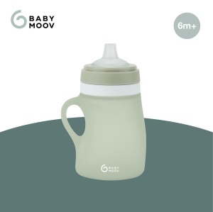 Sticla de baut Babymoov 150ml, cu 2 suzete, din silicon, verde - Img 3
