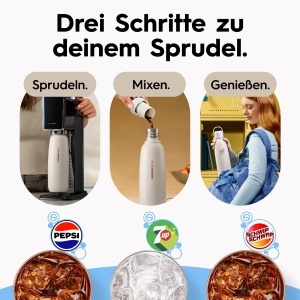 Sticla de inox SodaStream Fizz Go 0,9L, termorezistenta, bej - Img 5