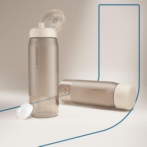 Sticla filtranta Wessper B2 Tritan 700ml BPA-free cu filtru Actitex Disc Beige - Img 5