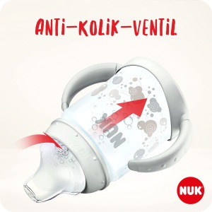 Sticla NUK First Choice+ pentru cursanti | 6-18 luni | 150 ml | Afisaj de control al temperaturii | Supapa anti-colici | gura de scurgere etansa | Manere ergonomice | Fara BPA | Disney Winnie the Pooh Roz - Img 5