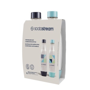 Sticla pentru apa carbogazoasa SodaStream, 2 flacoane de 1L, BPA-free, spalabila - Img 2
