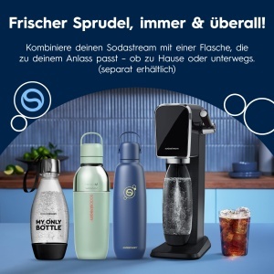 Sticla pentru apa carbogazoasa SodaStream FUSE 1L, 2 bucati, Negru - Img 10