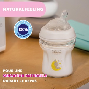Sticla pentru bebelusi Chicco Natural Feeling, 150 ml, cu tetina din silicon, anti-colici - Img 5