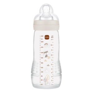 Sticla pentru bebelusi MAM Easy Active 330 ml, culoare sand, cu tetina din silicon - Img 1