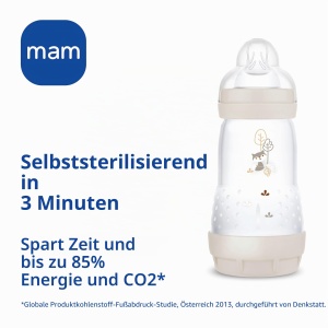 Sticla pentru bebelusi MAM Easy Start 320 ml, 2 bucati, anti-colici, roz - Img 6