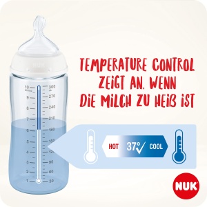 Sticla pentru bebelusi NUK First Choice 150 ml, BPA-fara, Control temperatura, Safari - Img 2