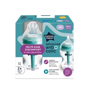 Sticla pentru bebelusi Tommee Tippee Advanced Anti-Kolik, 260ml, cu tetina din silicon - Img 2