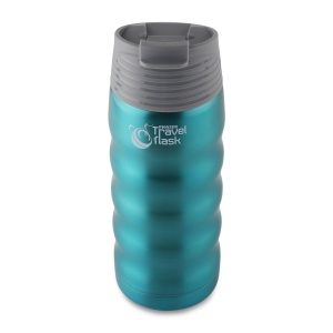 Sticla termica Pioneer, 0.48L, albastru metalizat, din otel inoxidabil