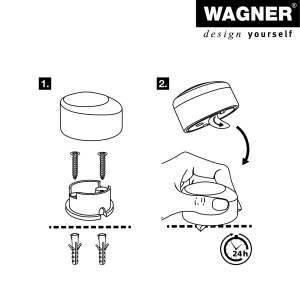 Stopper de usa WAGNER SCREW OR GLUE, metal, 50 mm, 30 mm, prindere cu surub sau adeziv - Img 4