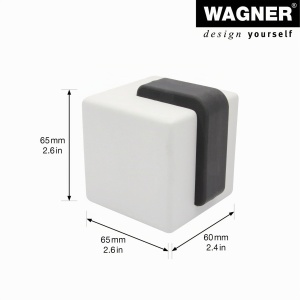 Stopper pentru usa WAGNER BETON CUBE BIG - 65x60x65 mm, beton gri, cauciuc termoplastic - Img 2