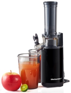 Storcator compact de mestecat Elite Gourmet EJX600, storcator cu presare la rece, bogat in nutrienti si vitamine, usor de curatat, ceasca de suc de 16 oz, antracit