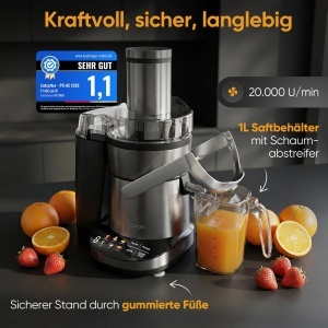 Storcator de fructe ProfiCook PC AE 1326, 1000W, inox, capacitate 1L - Img 2