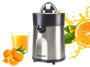 Storcator electric citrice Beper P102EST001, 85W, otel inoxidabil, sistem anti-picurare