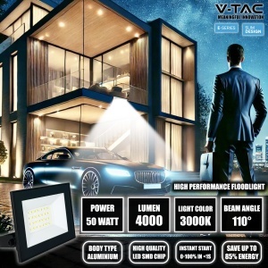 Stralucitor LED V-TAC 50W, 4000 Lumen, IP65, Culoare Warmwhite - Img 7