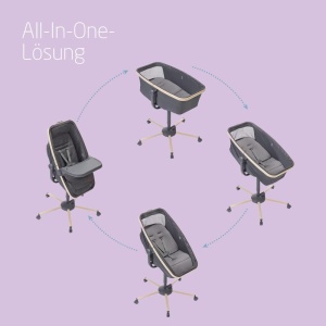 Stubenwagen Maxi-Cosi Alba 3-in-1, 0-3 ani, 15 kg, Culoare Beyond Graphite - Img 2