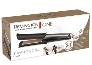 Styler 2in1 Remington ONE S6077, Glatteisen si Lockenstab, 150-230C, Display Digital - Img 14