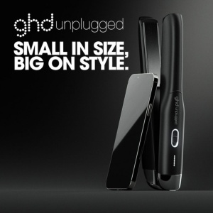 Styler fara fir GHD Unplugged, 12.8x5.2 cm, negru, pentru par neted si ondulat - Img 2