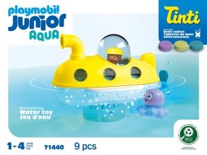 Submarin PLAYMOBIL JUNIOR cu Kapitan si Krake, 3 tablete colorate, sigur pentru copii - Img 4