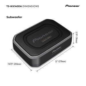 Subwoofer activ Pioneer TS-WX140DA, 170 W putere maxima, 20 x 13 cm, negru - Img 6