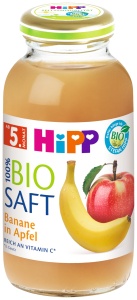Suc Bio de Banane si Mere HiPP, 6 x 200 ml, Fara Zahar Adaugat