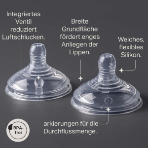 Suce de hranire Tommee Tippee Natural Start, set 2 bucati, silicon, anti-colici - Img 3