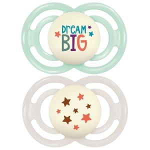 Suce pentru bebelusi MAM Perfect Nuit, 6 luni, 2 bucati, silicon ultra-moale - Img 4