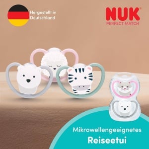 Sucea ortodontica NUK Perfect Match Air pentru bebelusi 18-36 luni, 2 bucati, design pisicaurs polar - Img 7