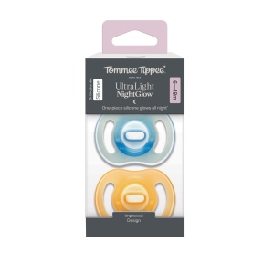 Sucea pentru bebelusi Tommee Tippee Ultraleicht, 6-18 luni, 2 bucati, silicon, glow in the dark - Img 2