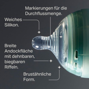 Sucea pentru Biberon Tommee Tippee Anti-Kolik, Silicon Moale, Flux Lent, Set 2 Bucati - Img 4