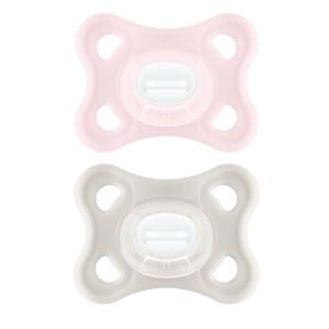 Sucitor pentru bebelusi MAM Comfort, 2-6 luni, silicon ultrausor, rozverde