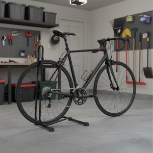 Suport bicicleta Relaxdays, pentru roti de max. 2,5 inch, metal, negru - Img 2