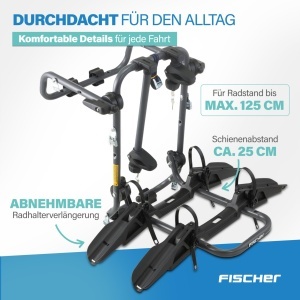 Suport biciclete FISCHER Heck pentru 2 biciclete, capacitate 45 kg, din otel - Img 7