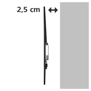 Suport de perete TV Hama pentru televizoare de pana la 75 de inci (suport de perete foarte plat, VESA 50x50 - 800x400, pentru televizoare cu ecran plat de pana la 60 kg, cu nivela cu bula de aer) Suport TV, negru - Img 4
