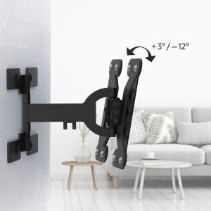 Suport de perete TV Hama pivotant, Tiltable, Slim (suport TV de 19-48 inch pentru televizoare de pana la 25 kg, max. VESA 200x200, 1 brat, suport extensibil incl. dibluri Fischer si sablon de gaurire) negru - Img 4