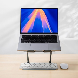 Suport laptop InnovaGoods pliabil si reglabil structura deschisa anti-alunecare - Img 5