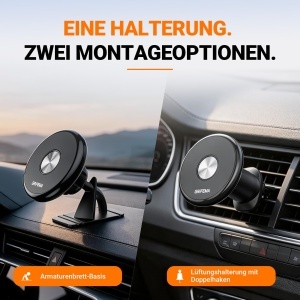 Suport magnetic pentru telefon GRIFEMA, 2 in 1, rotire 360, compatibil MagSafe - Img 2